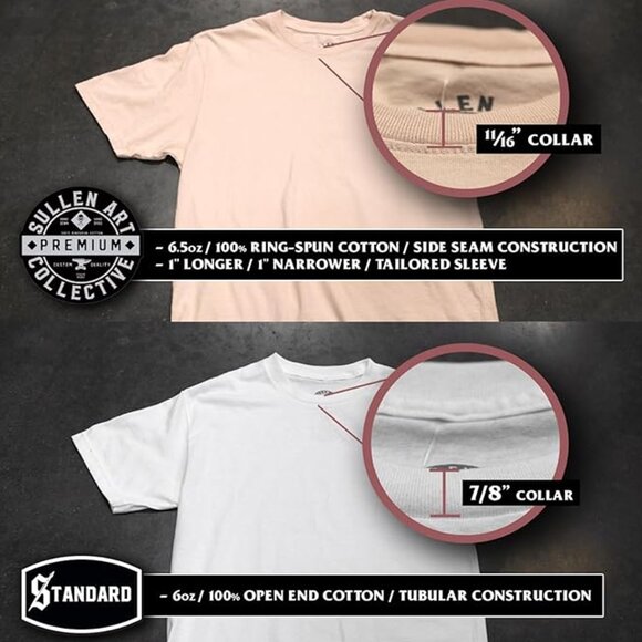 Sullen Shattered SCM3639 Standard Short Sleeve Graphic Tattoo T-shirt For Men - Picture 7 of 9